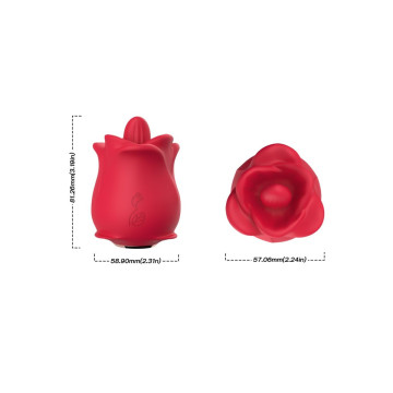 Armony - Rosa Vibrador Estimulador Con Lengua Clitoris 10 Modos