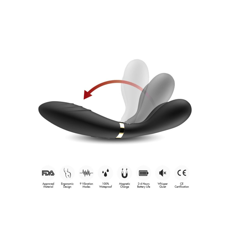 Armony - Y - Wand Masajeador & Vibrador Cabeza Doble Negro |