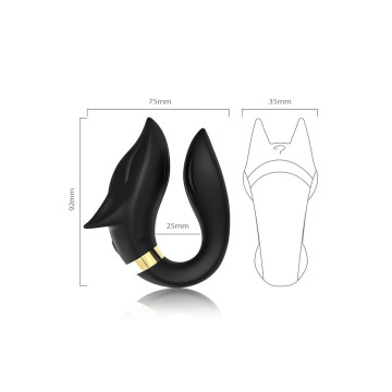 Armony - Fox Vibrador Parejas Control Remoto Negro | Vybes.it