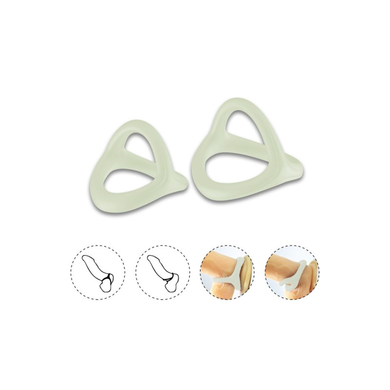 ARMONY - TRESOR DOUBLE SILICONE RING LUMINOUS - ARMONY FOR HIM - Cock…