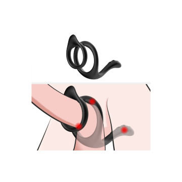 ARMONY - QUEUE DOUBLE ANNEAU ANAL NOIR - ARMONY FOR HIM - Cockrings s…