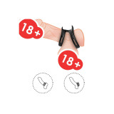 ARMONY - BAGUE DOUBLE ÉLASTIQUE DUALRING NOIR - ARMONY FOR HIM - Cock…