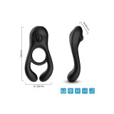 Armony - Veyron Anillo Vibrador Doble Pinza Control Remoto Negro |