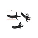 Armony - Dildo Con Anillo & Vibrador Control Remoto Negro | Vybes.it
