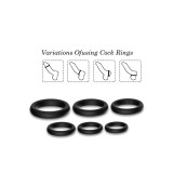 ARMONY - ANELLI DI CHIUSURA IN SILICONE NERO - ARMONY FOR HIM - Cockr…