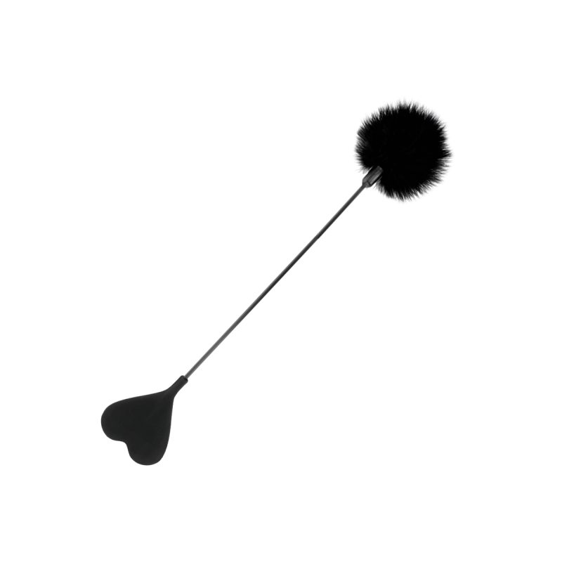Darkness - Fusta Con Pluma Love Negro 40 Cm | Vybes.it