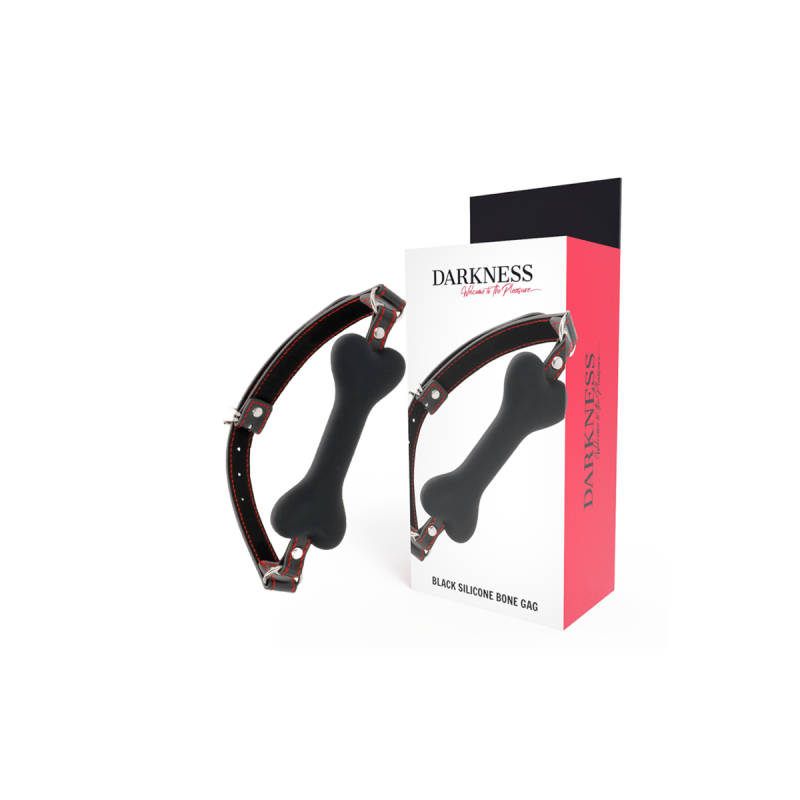 Darkness - Mordaza Silicona Hueso Negro | Vybes.it