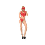 Chilirose - Cr 3882 Set Body Crotchless Rojo S/M | Vybes.it