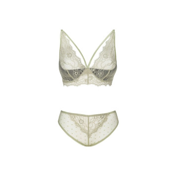 LIVCO CORSETTI FASHION - PINE LC 90667 SUJETADOR + PANTY KHAKI S/M