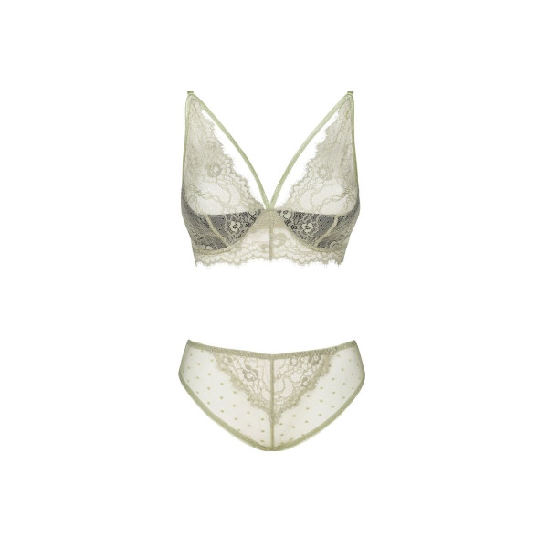 LIVCO CORSETTI FASHION - PINE LC 90667 SUJETADOR + PANTY KHAKI S/M