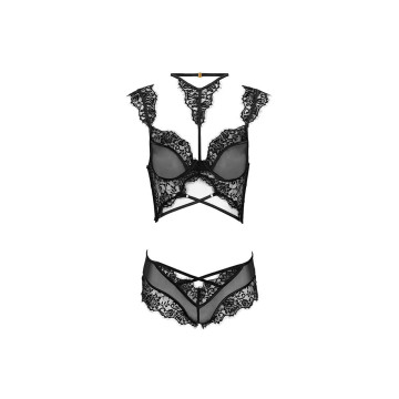 Livco Corsetti Fashion - Palmenom Lc 90614 Sujetador + Panty Negro