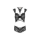 Livco Corsetti Fashion - Palmenom Lc 90614 Bh + Höschen Schwarz