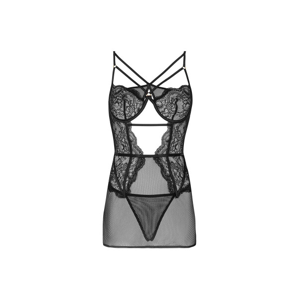 LIVCO CORSETTI FASHION - BARIRIN LC 90633 FALDA + PANTY NEGRO L/XL