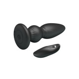 Mr Play - Vibrador Potente Control Remoto Anal Plug Negro | Vybes.it