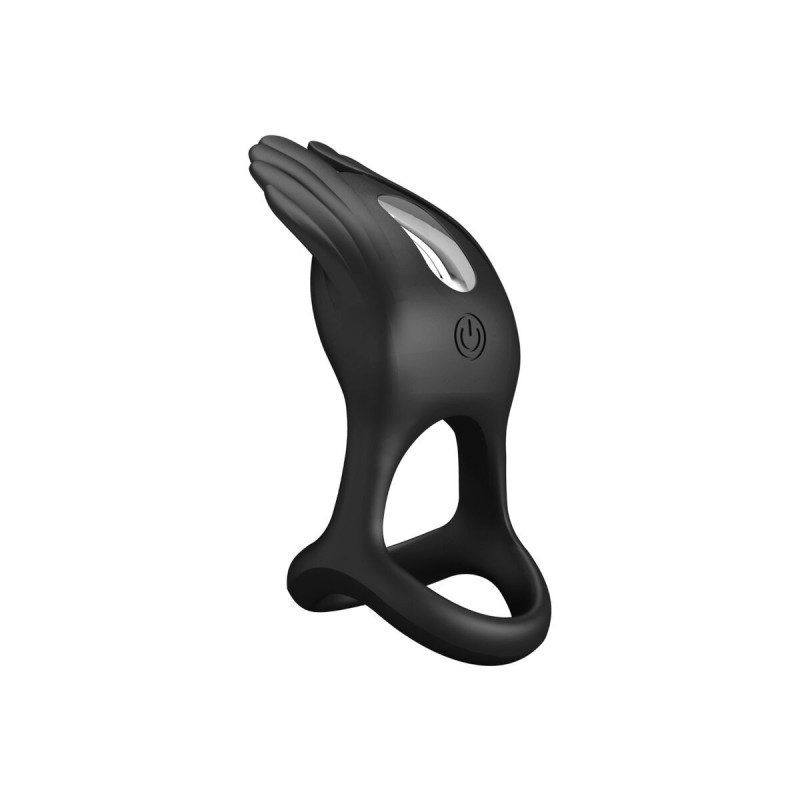Pretty Love - Silas Anneau Pénis Vibrant 7 Vibrations Silicone Noir