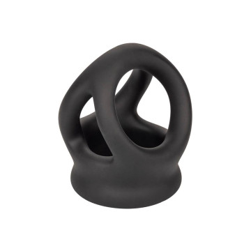 CALEXOTICS - ALPHA BAGUE DUAL CAGE NOIR - Cockrings sans vibration