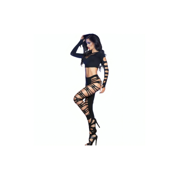 Chilirose - Cr 3654 Top & Leggins Negro S/M | Vybes.it