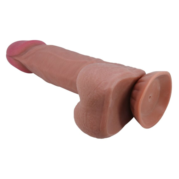 PRETTY LOVE - SLIDING SKIN SERIES DILDO REALÍSTICO CON VENTOSA PIEL DESLIZANTE MORENO 21.8 CM