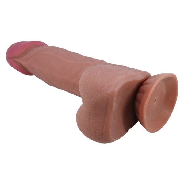 PRETTY LOVE - SLIDING SKIN SERIES DILDO REALÍSTICO CON VENTOSA PIEL DESLIZANTE MORENO 20.6 CM