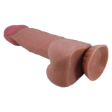 PRETTY LOVE - SLIDING SKIN SERIES DILDO REALÍSTICO CON VENTOSA PIEL DESLIZANTE MORENO 20.6 CM