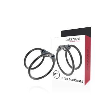 DARKNESS - DOPPELTER FLEXIBLER PENISRING - DARKNESS SENSATIONS - Peni…