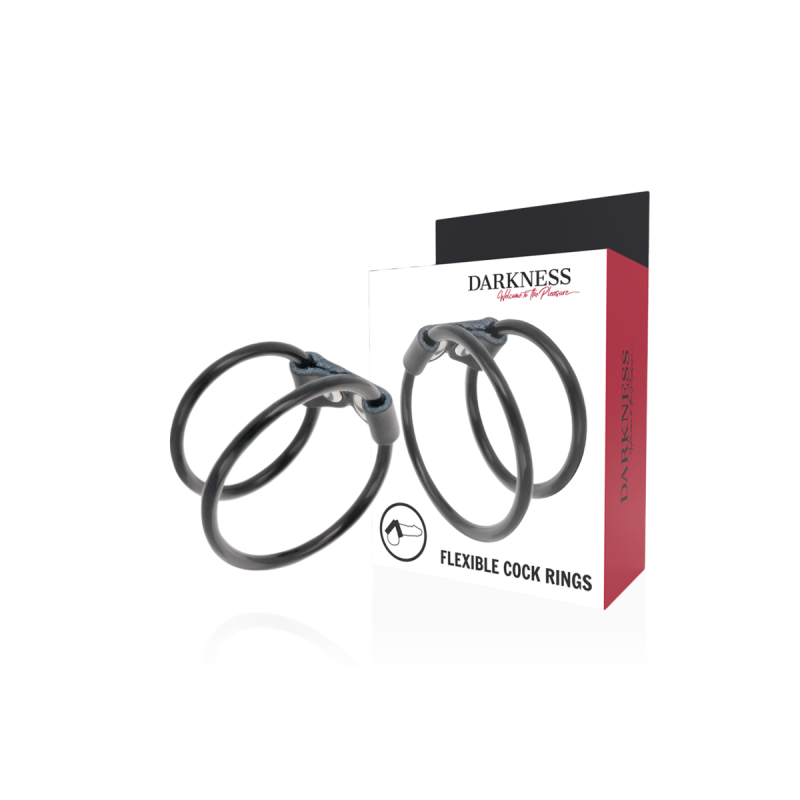 DARKNESS - DOPPELTER FLEXIBLER PENISRING - DARKNESS SENSATIONS - Peni…