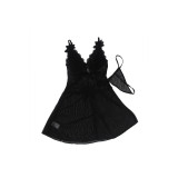 Subblime - Babydoll Tela De Tul Detalle Encaje Y Flor Negro L/Xl |