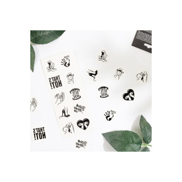 SECRET PLAY - SET OF 10 TEMPORARY TATTOOS KINKY COLLECTION - SECRETPL…