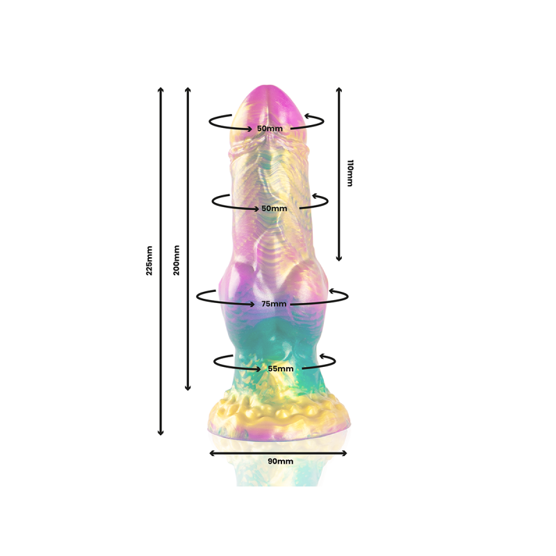 Epic - Iris Dildo Mit Regenbogenfarbenen Hoden Der Vergnügung |