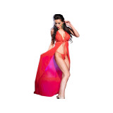 Chilirose - Cr 3275 Babydoll Largo & Tanga Rojo S/M | Vybes.it