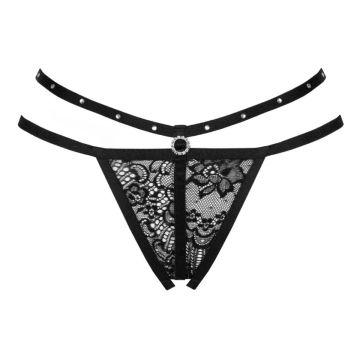 LIVCO CORSETTI FASHION - NOMADE TANGA CROTCHLESS NEGRO L/XL