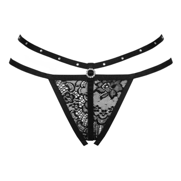 LIVCO CORSETTI FASHION - NOMADE TANGA CROTCHLESS NEGRO L/XL