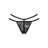 LIVCO CORSETTI FASHION - NOMADE THONG CROTCHLESS BLACK - LIVCO CORSET…