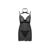 Livco Corsetti Fashion - Binella Set Babydoll + Tanga Negro L/Xl |