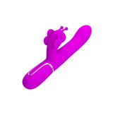 Pretty Love - Vibrador Rabbit Multifunción 4 En 1 Mariposa Fucsia |