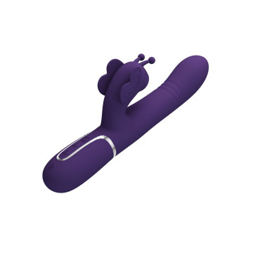 Pretty Love - Vibrador Rabbit Multifunción 4 En 1 Mariposa Morado |
