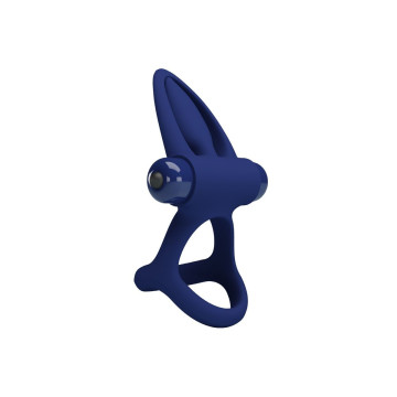 Pretty Love - Mat Doble Anillo Con Vibración & Estimulador Azul |