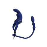 Pretty Love - Ayad Anillo Vibrador Rabbit Con Plug Azul | Vybes.it