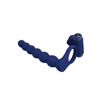 Pretty Love - Ajmal Anillo Vibrador Con Plug Azul | Vybes.it