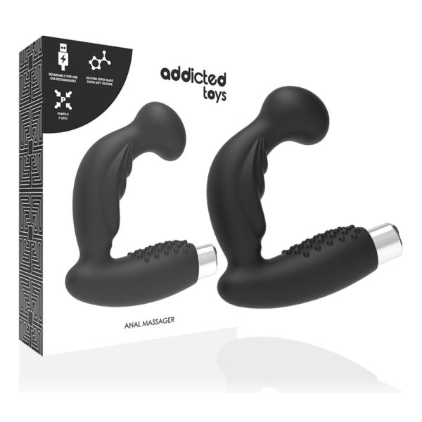 ADDICTED TOYS - VIBRATEUR PROSTATIQUE RECHARGEABLE MODÈLE 3 - NOIR