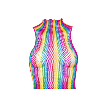 LEG AVENUE - TOP DE REJILLA MULTICOLOR