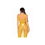 Leg Avenue - Langes Netzkleid Gelb Eine Grösse | Vybes.it