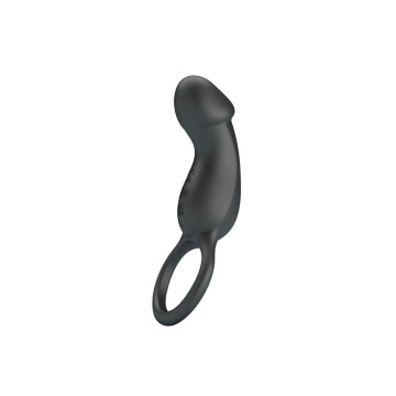 Pretty Love - Trae Anillo Vibrador Con Estimulador Negro | Vybes.it