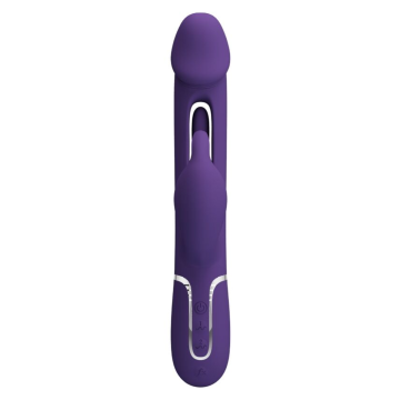 PRETTY LOVE - KAMPAS VIBRADOR RABBIT 3 EN 1 MULTIFUNCIÓN CON LENGUA VIOLETA