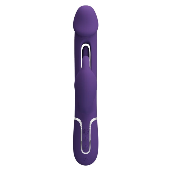 PRETTY LOVE - KAMPAS VIBRADOR RABBIT 3 EN 1 MULTIFUNCIÓN CON LENGUA VIOLETA