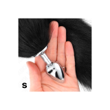 KINK - ANAL PLUG SIZE S 7 X 3 CM WITH SYNTHETIC TAIL 40 CM BLACK - KI…