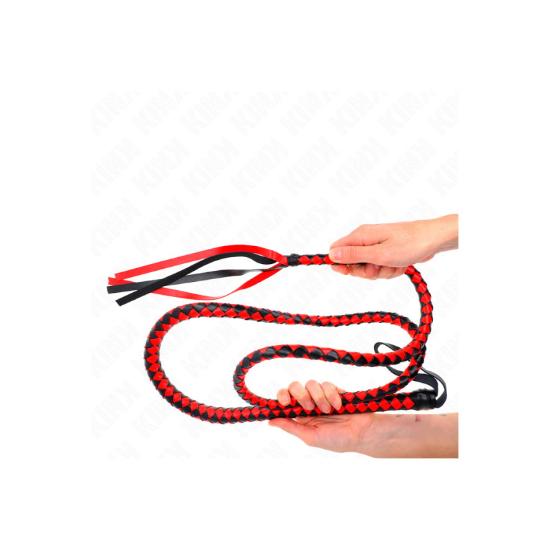 KINK - RED LONG SNAKE WHIP 210 CM - KINK IMPACT & TOUCH - BDSM whips