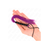 KINK - MINI FOUET EN SILICONE AVEC 6 BILLES VIOLES 26 CM - KINK IMPAC…