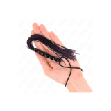 KINK - MINI FOUET EN SILICONE AVEC 6 BILLES NOIRES 26 CM - KINK IMPAC…
