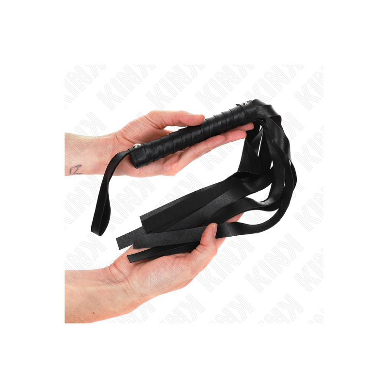 KINK - BLACK WIDE TAIL WHIP 48.5 CM - KINK IMPACT & TOUCH - BDSM whips